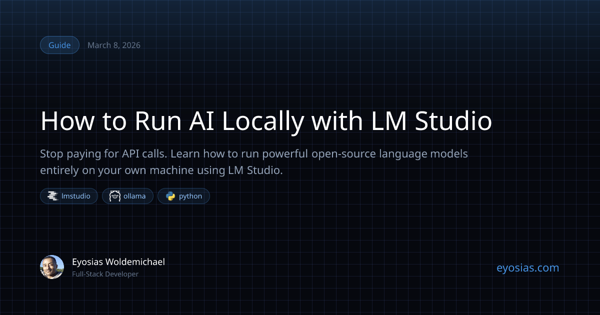 How to Run AI Locally with LM Studio | Eyosias Woldemichael